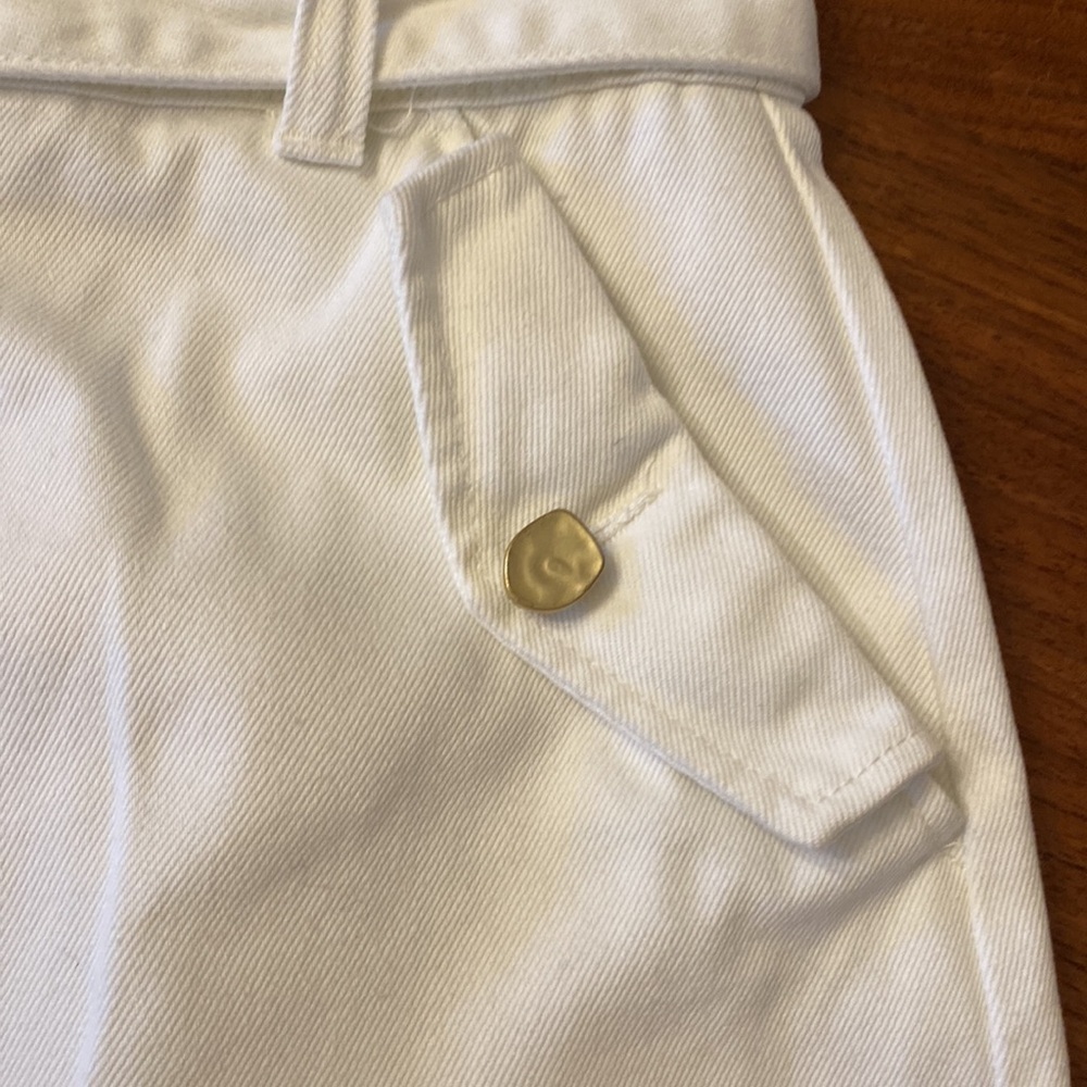 Future Collective Jenee Naylor white denim skirt.  Size 10 - Picture 3 of 7